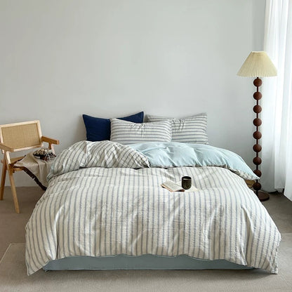 Coastal Blue Reversible Duvet Cover Set