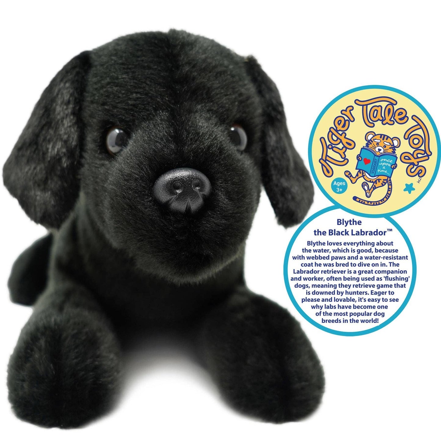Blythe the Black Lab 17" Plush — Pet Friend with Story