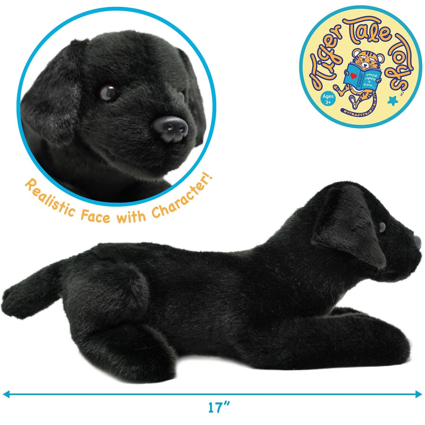 Blythe the Black Lab 17" Plush — Pet Friend with Story
