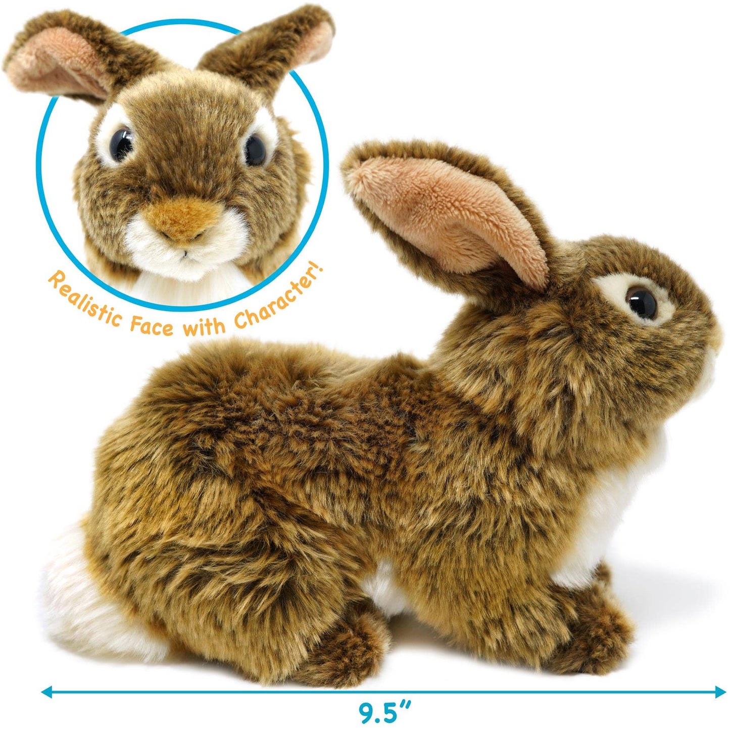 Brigid the Brown Rabbit 10" Plush — Forager Story (5"-Per-Year Teeth)