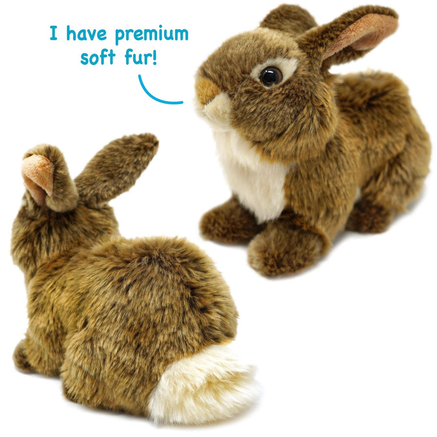 Brigid the Brown Rabbit 10" Plush — Forager Story (5"-Per-Year Teeth)