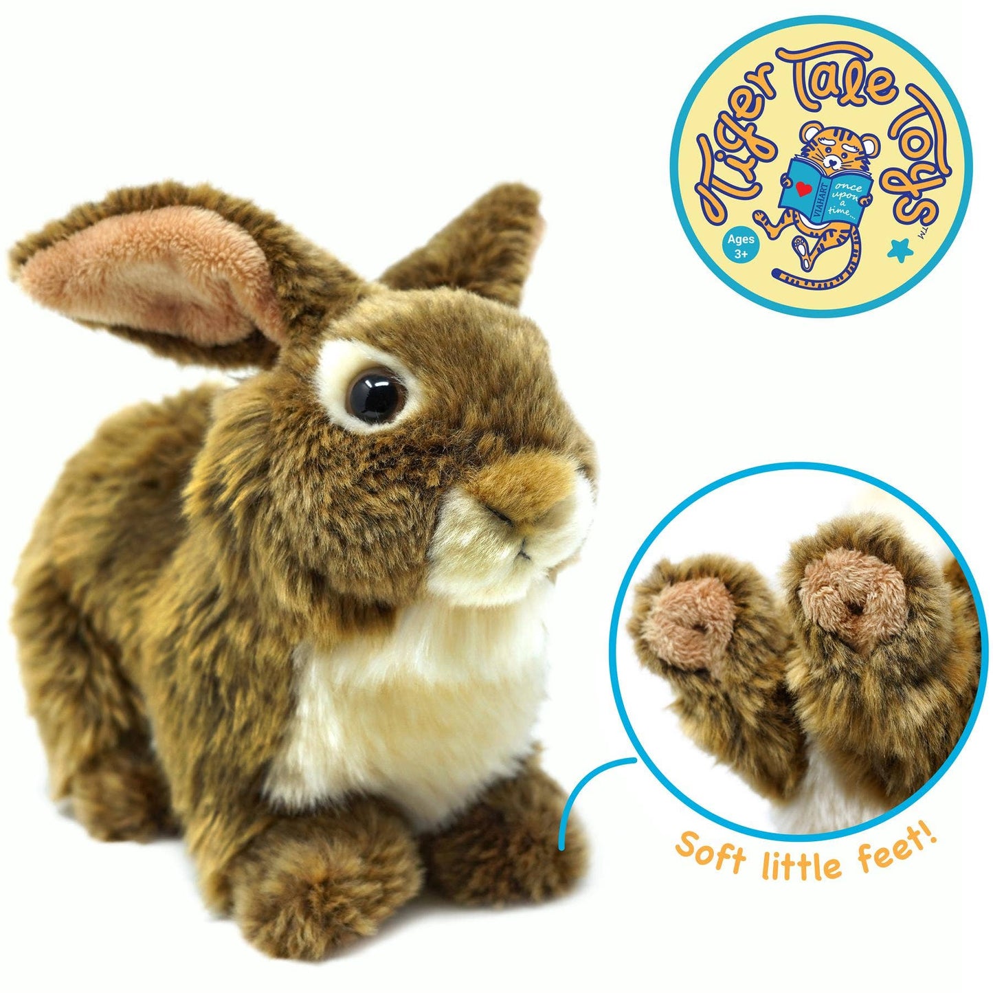 Brigid the Brown Rabbit 10" Plush — Forager Story (5"-Per-Year Teeth)