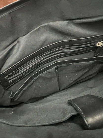Western Brindle Hair-on-Hide Purse — Padded Laptop Compartment with Adjustable Crossbody Strap (14.5")