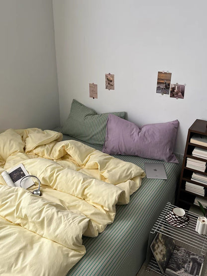 Yellow Sage Duvet Cover Set