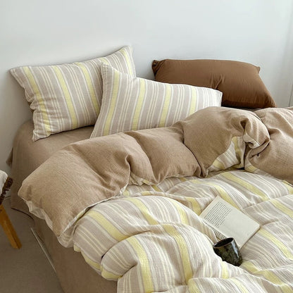 Japandi Textured Duvet Cover Set