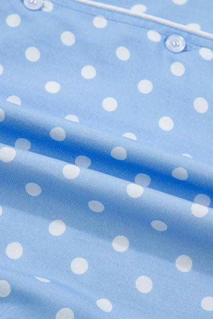Polka Dot Top & Shorts Pajama Set