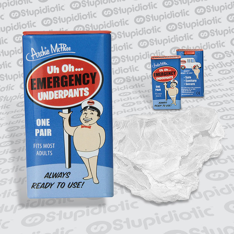 1 Emergency Underpants + 1 Instant Undies ~ COMBO SET - Archie McPhee