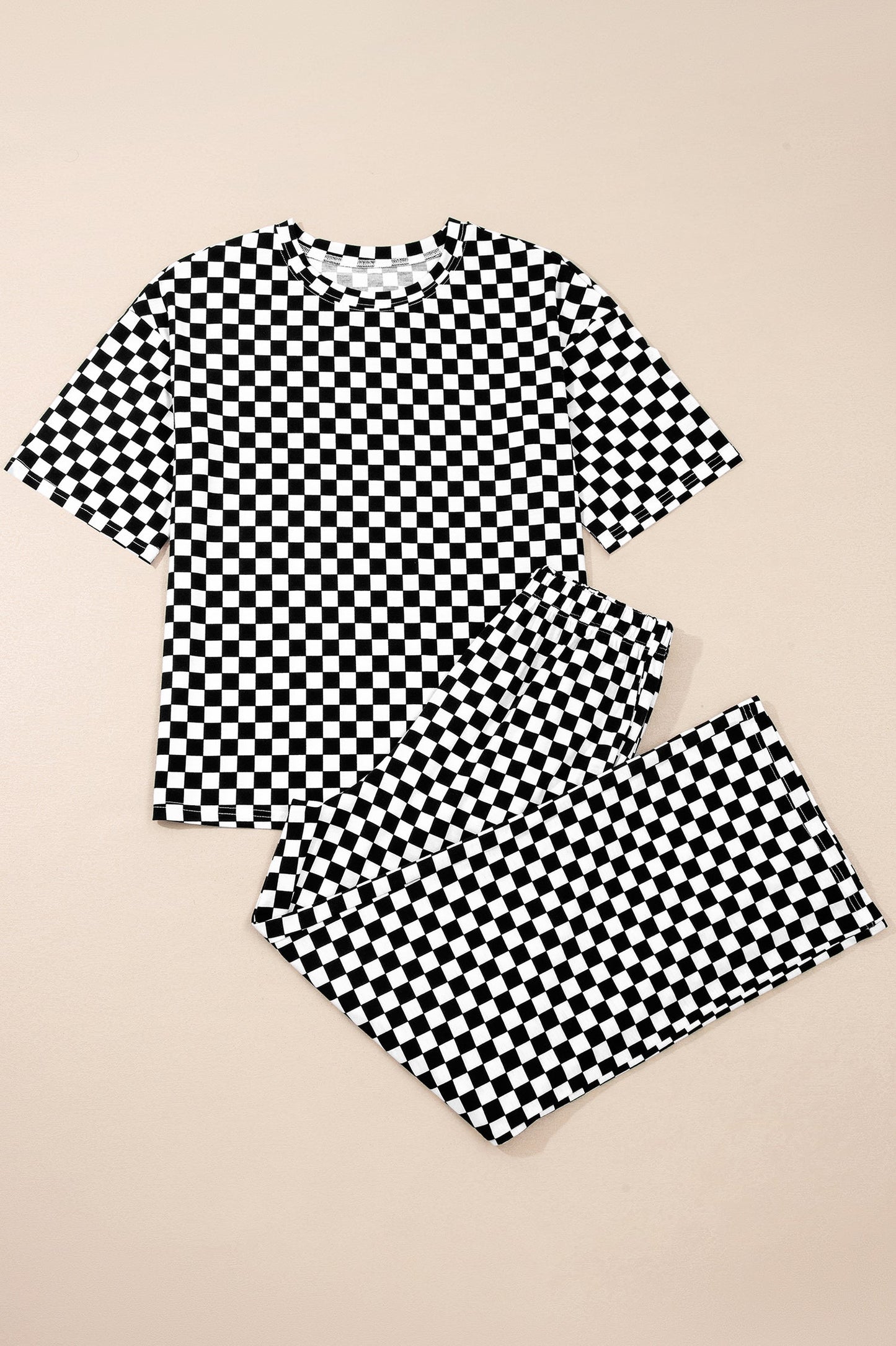 Checker Short Sleeve Tee & Pants Set