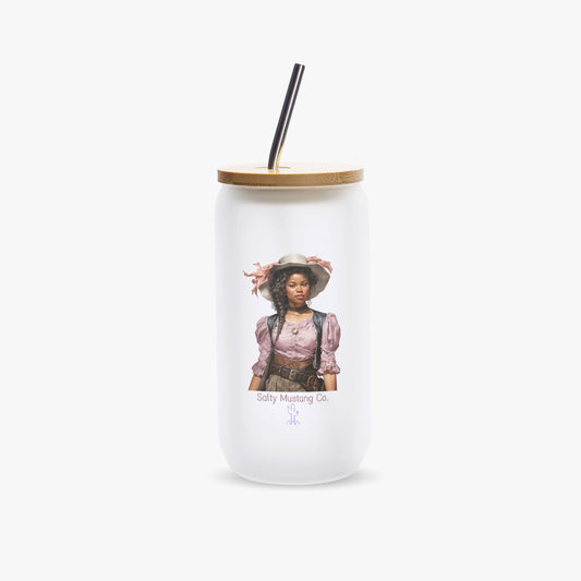 Bandera Cowgirl Frosted Glass Cup