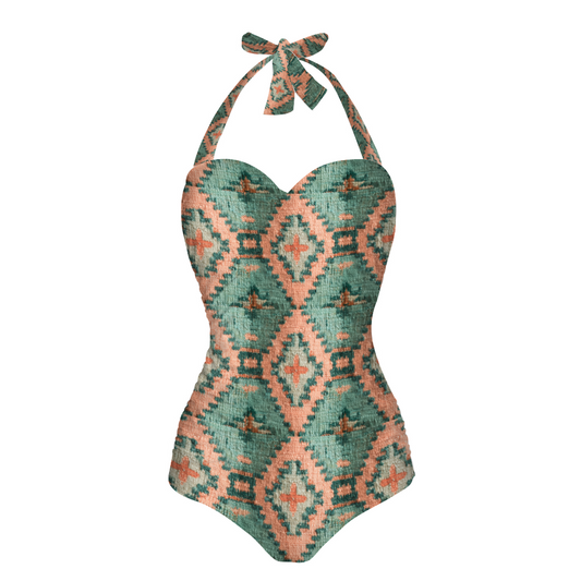 Desert Diamond Halterneck One Piece Swimsuit