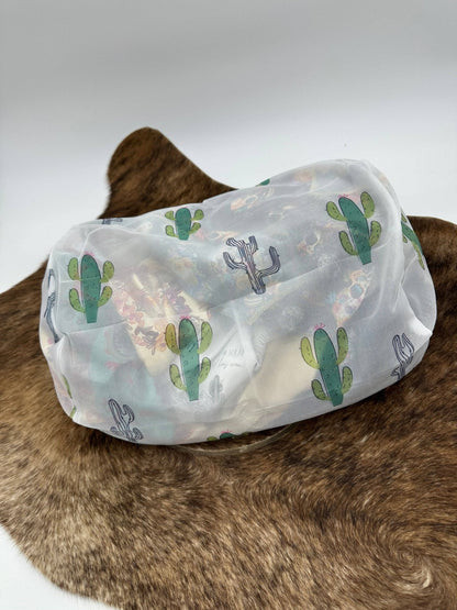 Cactus Print Mesh Laundry Bag for Wild Rags & Delicates — 13" x 8.5" Holds 10+ Wild Rags