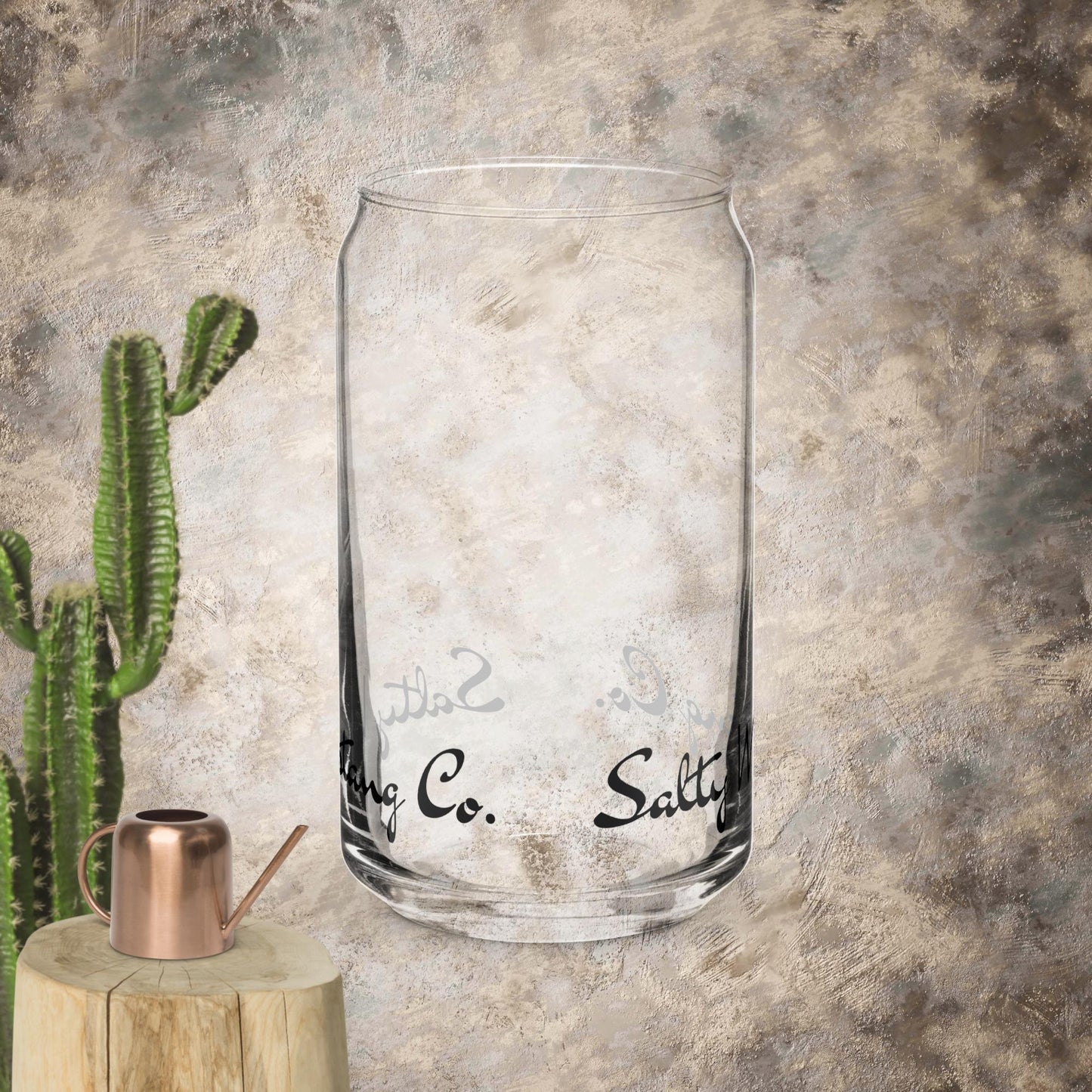 Salty Mustang Co. Can-shaped glass