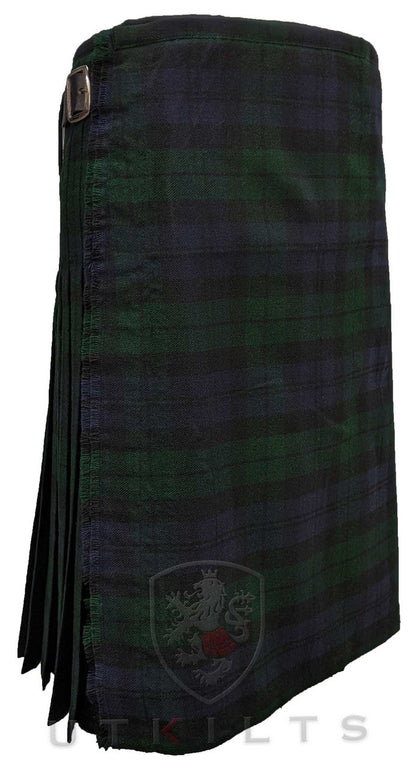 Traditional Kilt – Standard 4–5 Yard Wool, Black Watch