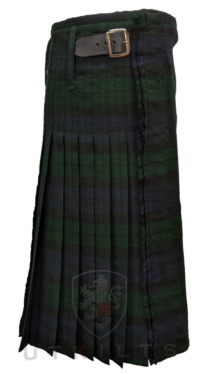 Traditional Kilt – Standard 4–5 Yard Wool, Black Watch