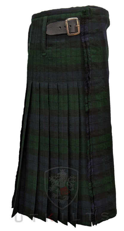 Traditional Kilt – Standard 4–5 Yard Wool, Black Watch