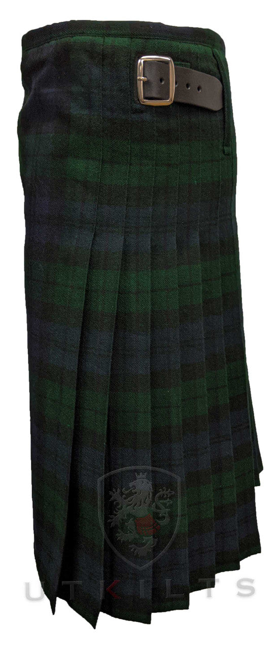 Traditional Kilt – Standard 4–5 Yard Wool, Black Watch