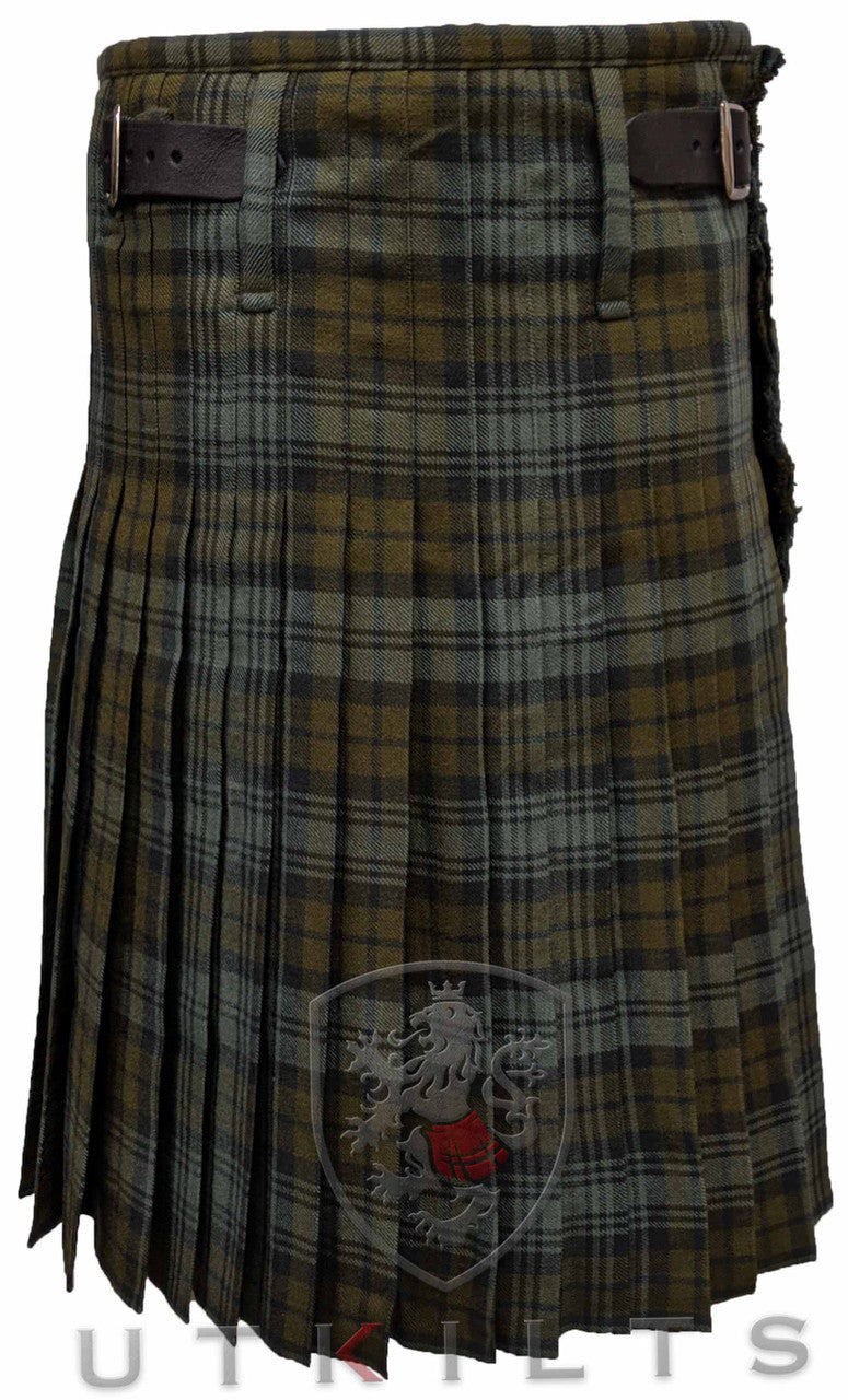 Traditional Kilt – Standard 4–5 Yard Wool, Black Watch Weathered