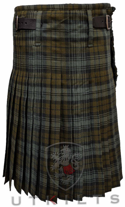 Traditional Kilt – Standard 4–5 Yard Wool, Black Watch Weathered