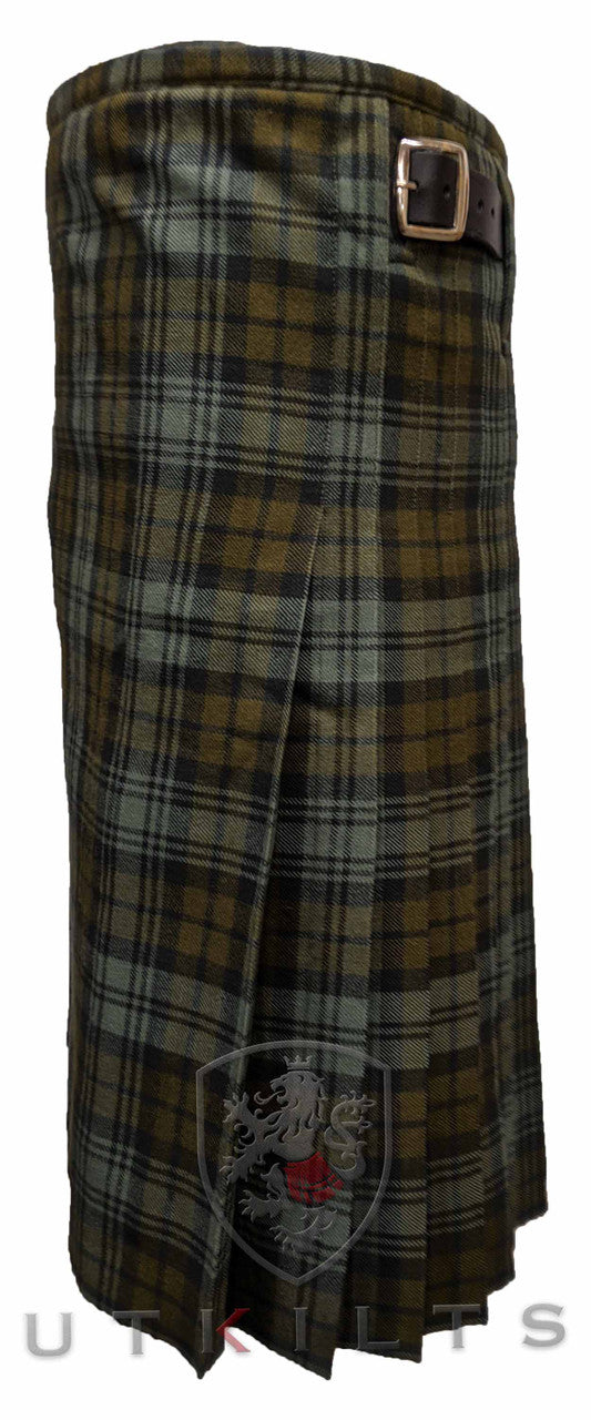 Traditional Kilt – Standard 4–5 Yard Wool, Black Watch Weathered