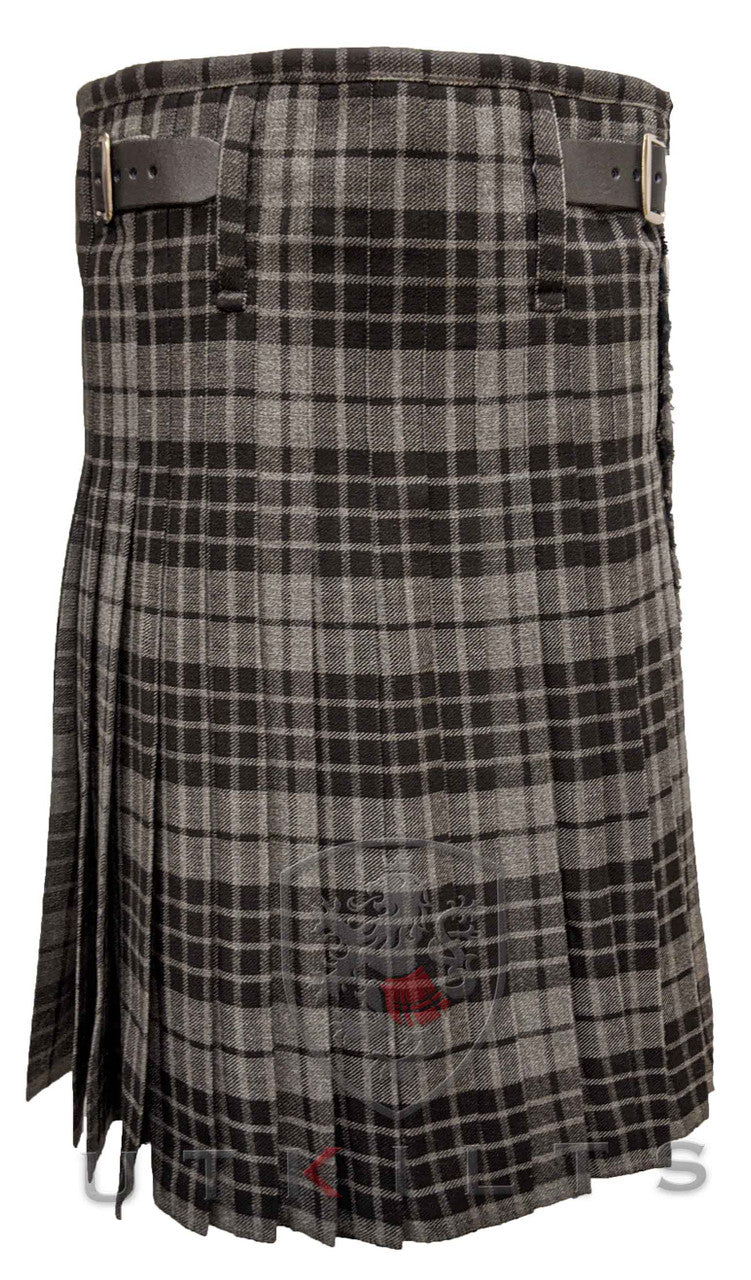 Traditional Kilt – Standard 4–5 Yard Wool, Gray Watch