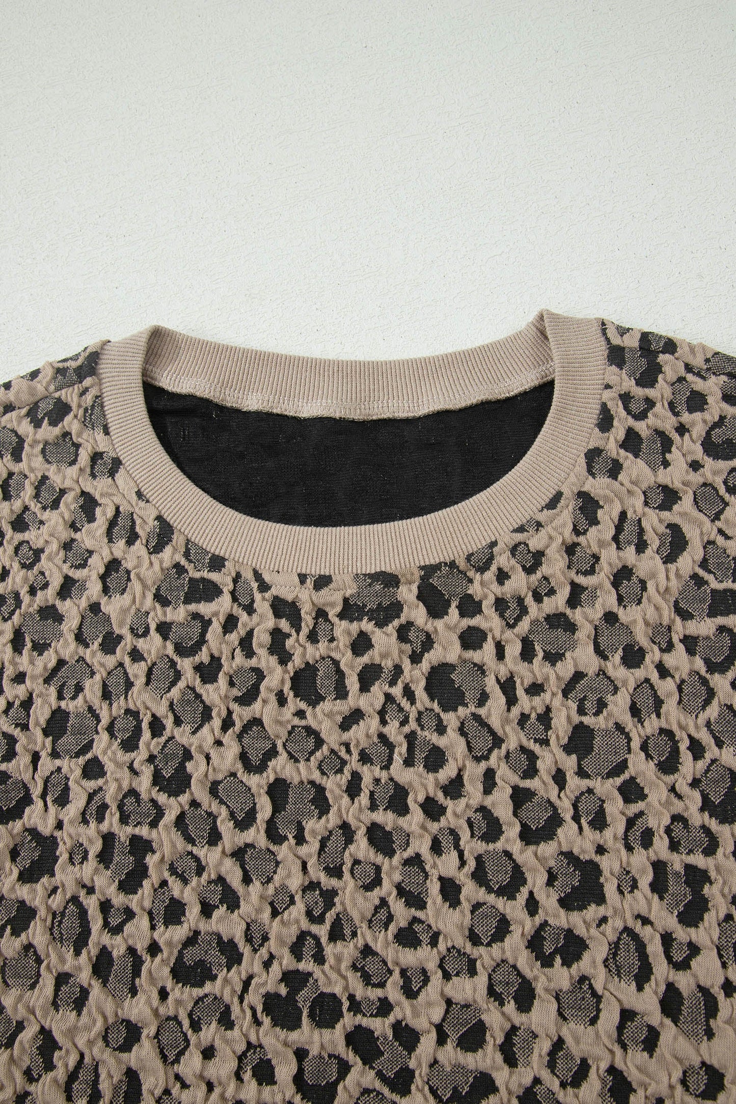 Leopard Textured Sleeveless Mini Dress