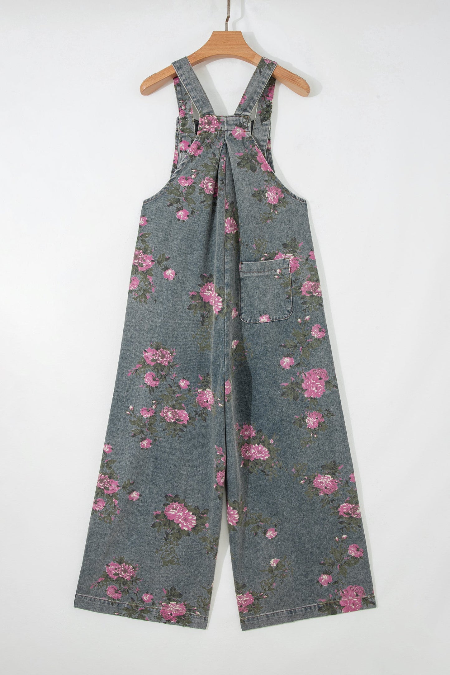 Floral Pleated High Waist Wide Leg Jumpsuit