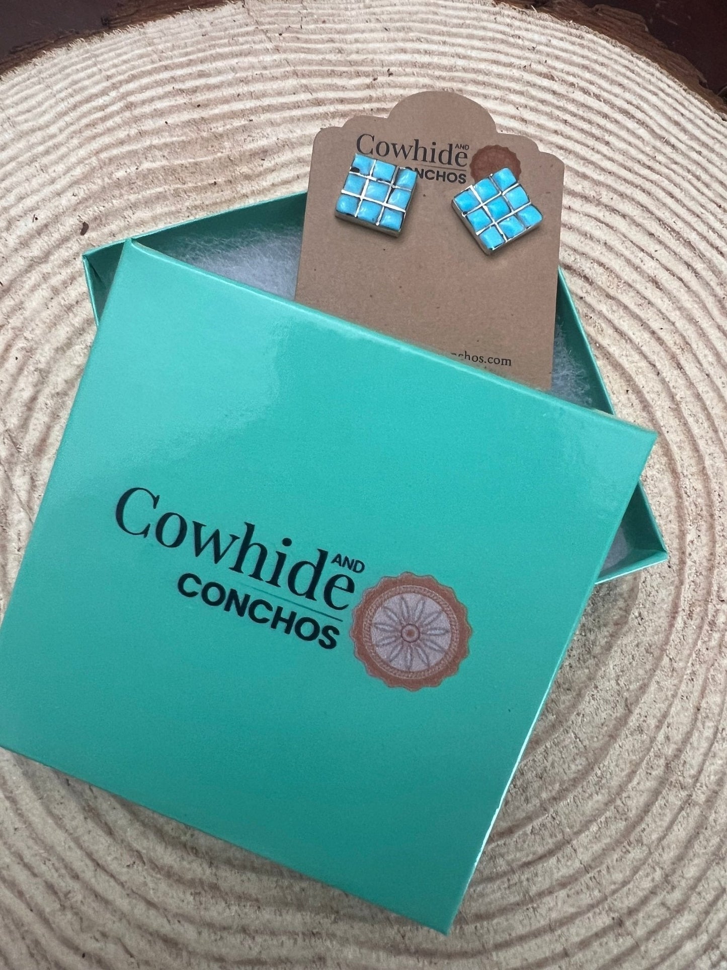 Charles Malani Zuni Turquoise & Sterling Silver Petite Earrings