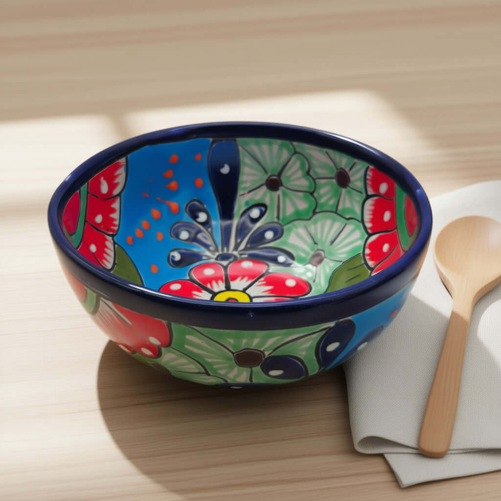 5" Colorful Talavera Bowl | Handmade Mexican Folk Dish
