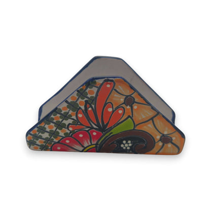 Colorful Talavera Napkin Holder | Mexican Ceramic Table Decor