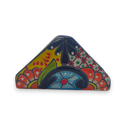 Colorful Talavera Napkin Holder | Mexican Ceramic Table Decor