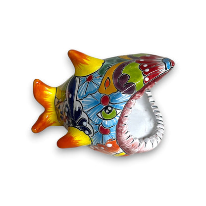 Colorful Talavera Shark Soap Dish | Handmade Ceramic Holder