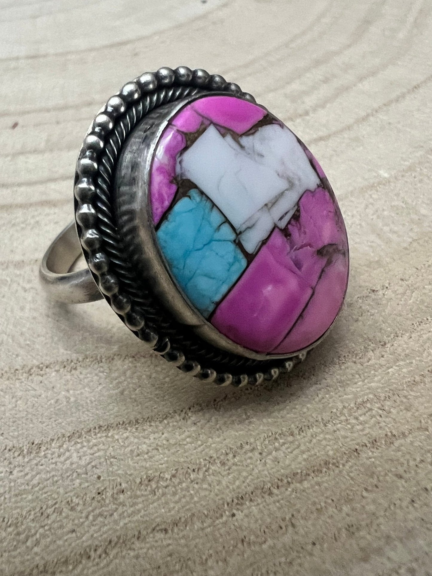 Scott Skeets Navajo Handmade Cotton Candy Adjustable 8+