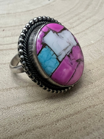 Scott Skeets Navajo Handmade Cotton Candy Adjustable 8+