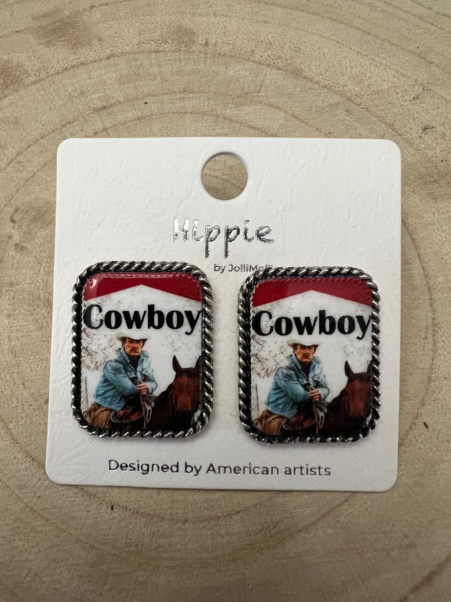 Western Cowboy Cigarette Fashion Earrings — Petite 1" Western Statement