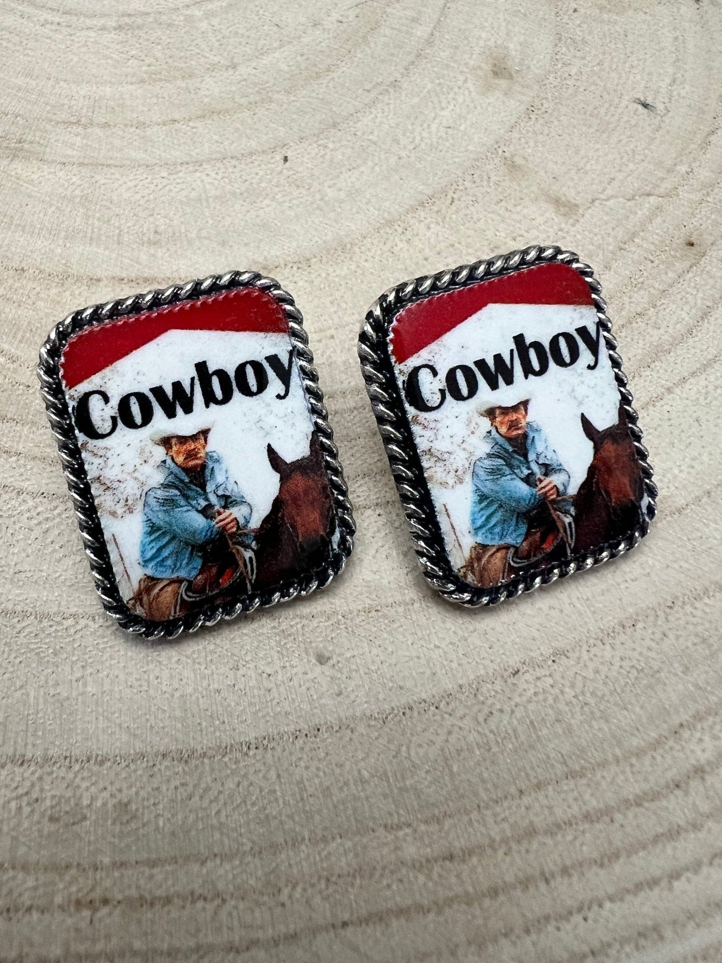Western Cowboy Cigarette Fashion Earrings — Petite 1" Western Statement