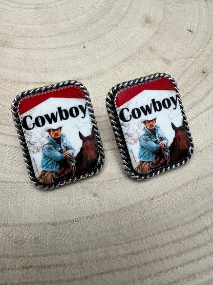 Western Cowboy Cigarette Fashion Earrings — Petite 1" Western Statement