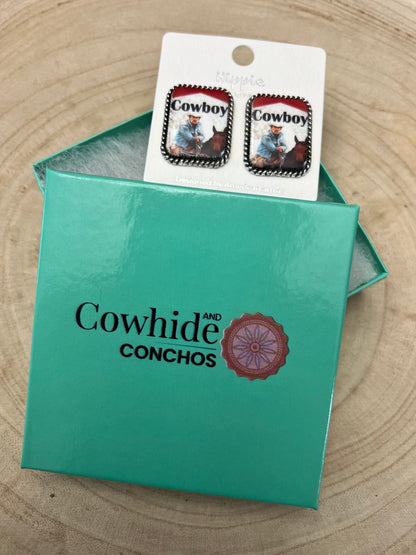 Western Cowboy Cigarette Fashion Earrings — Petite 1" Western Statement