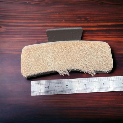 Cowhide Western Claw Clips — Genuine Cowhide 4" Hair Statement