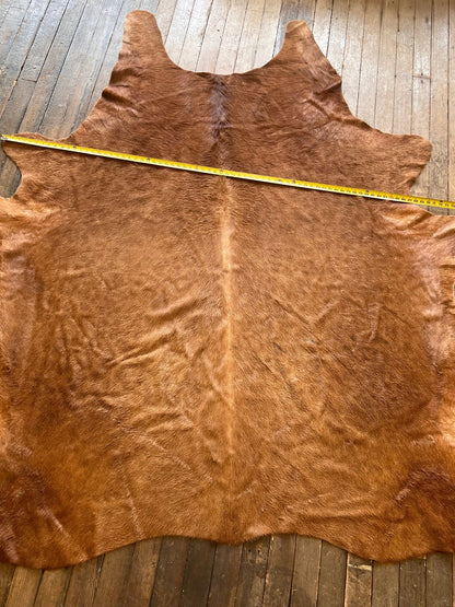 Genuine Brazilian Cowhide Rug — 8 ft × 6 ft (Photo-Exact Hide, Free Shipping)