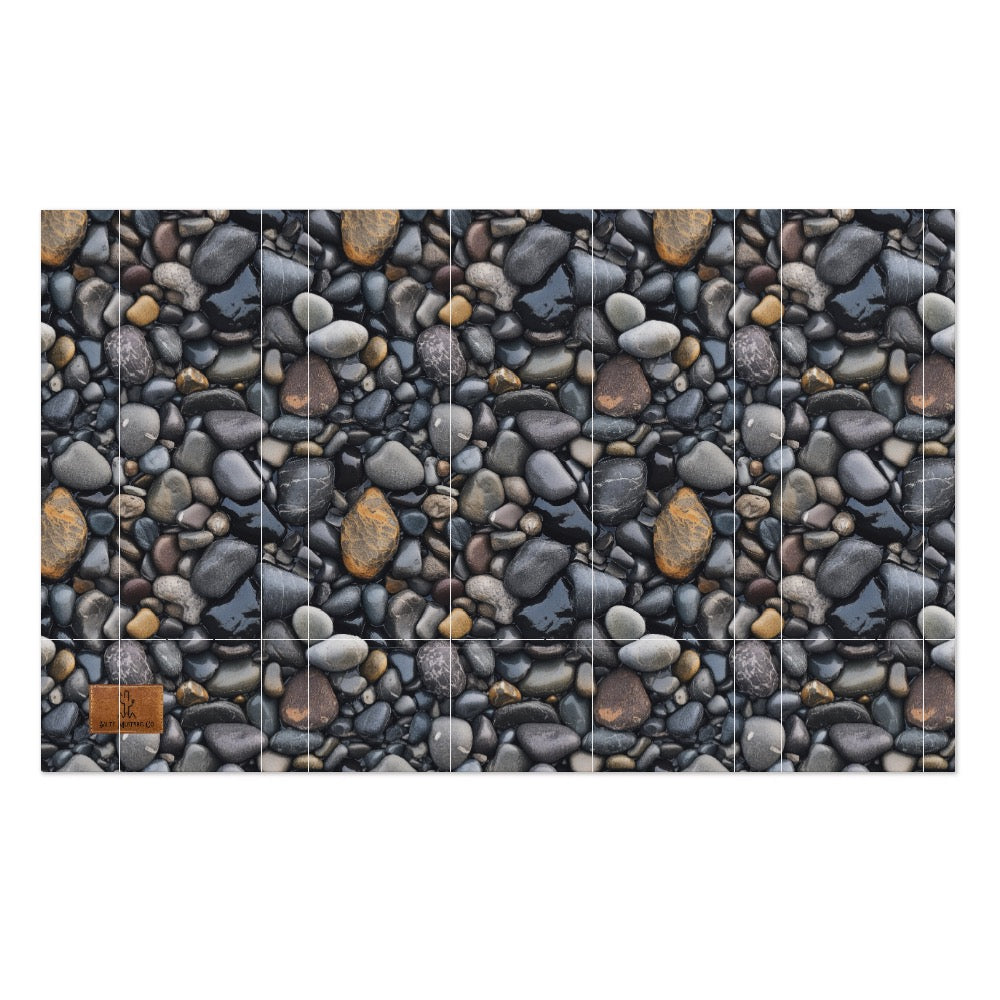Dark River Stone Beach Towel