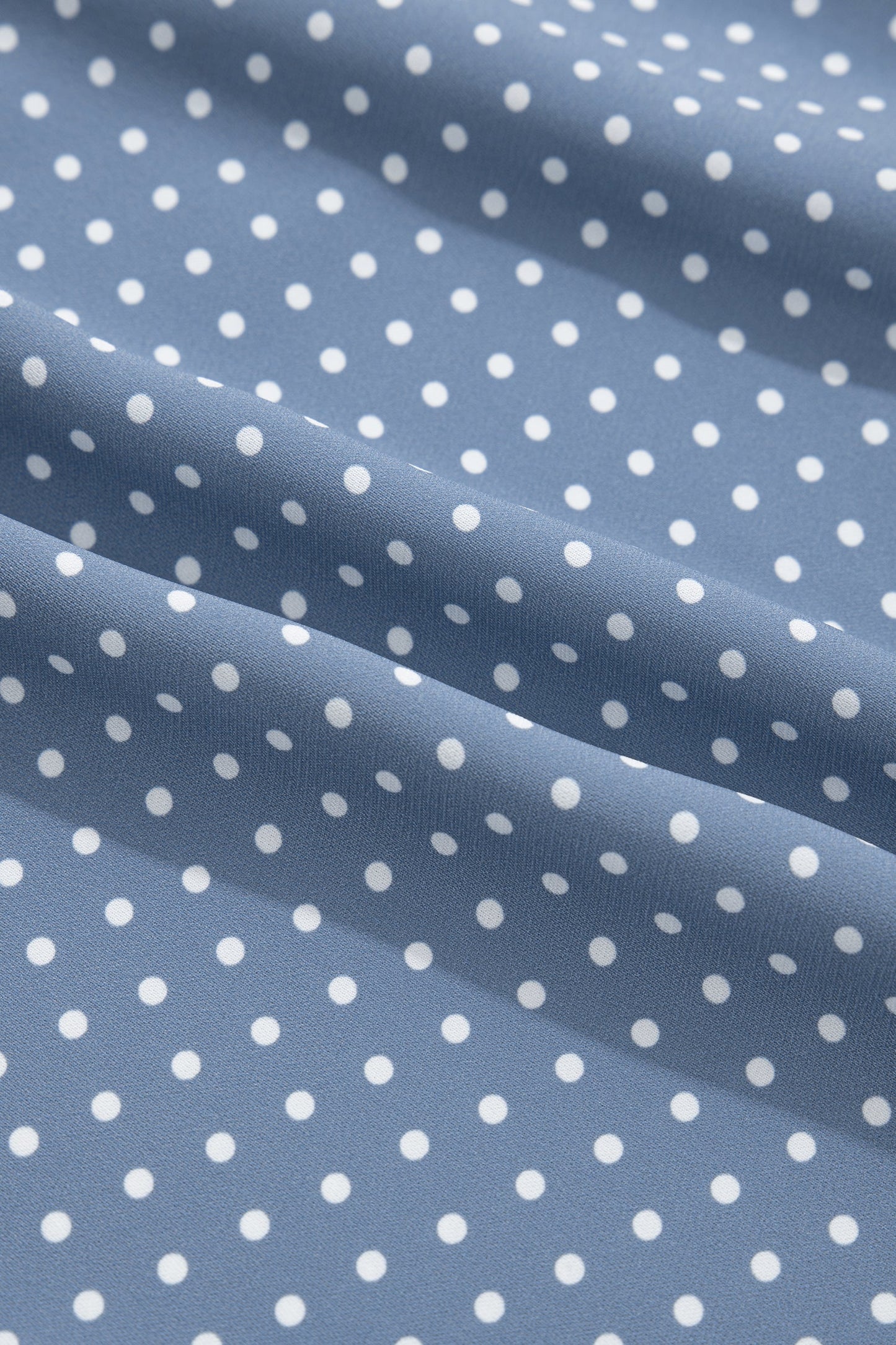 Polka Dot Cuffed Short Sleeve Buttoned Shirt