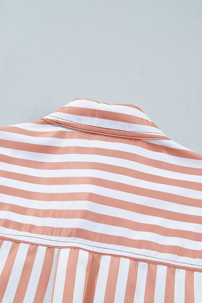 Western Stripe Button Down Long Sleeve Shirt