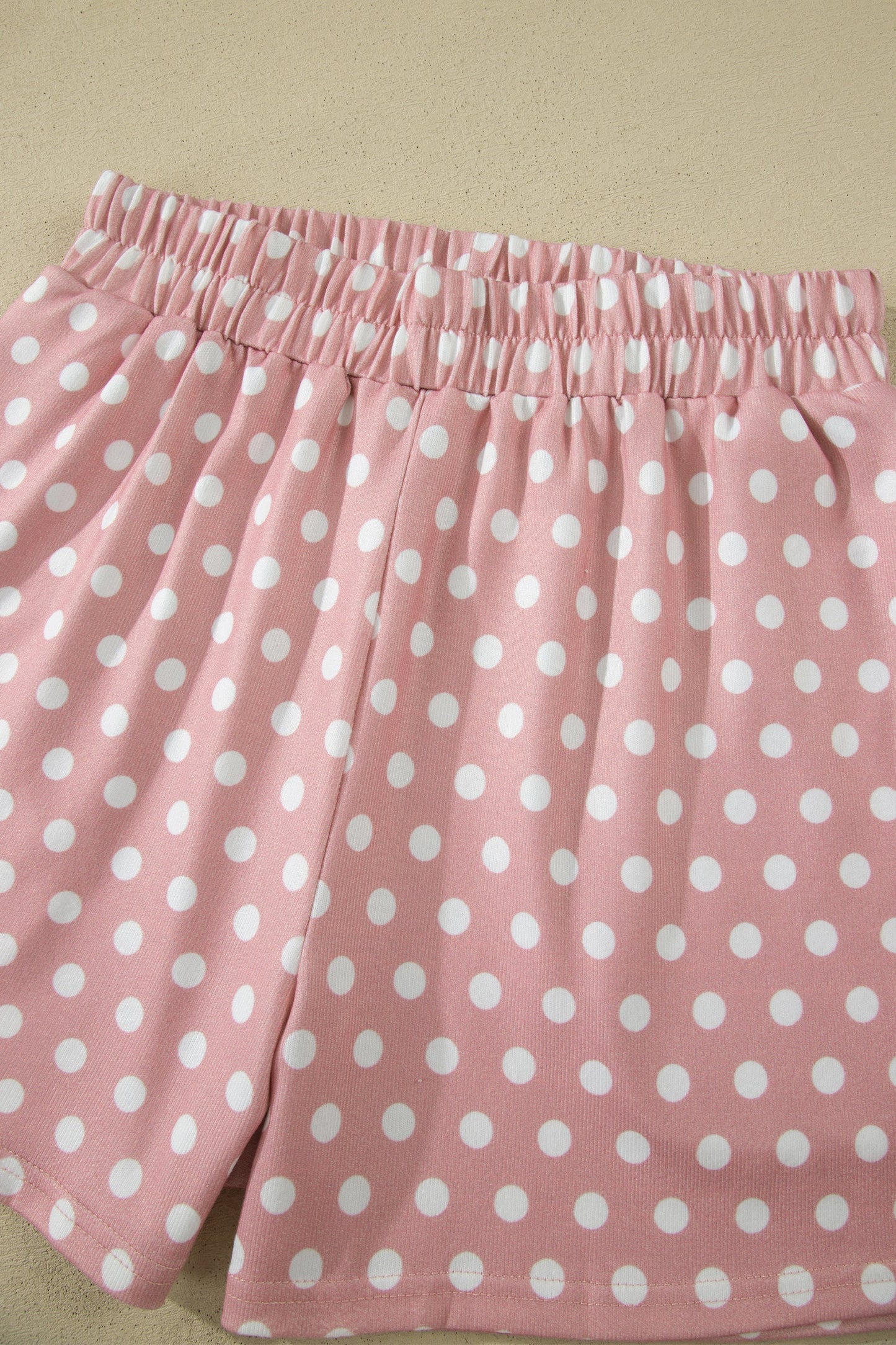Polka Dot Relaxed Top & Drawning Shorts Set