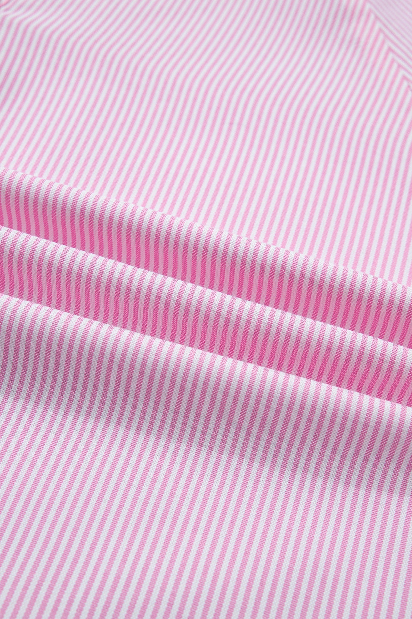 Stripe Tied Short Sleeve Collared Blouse