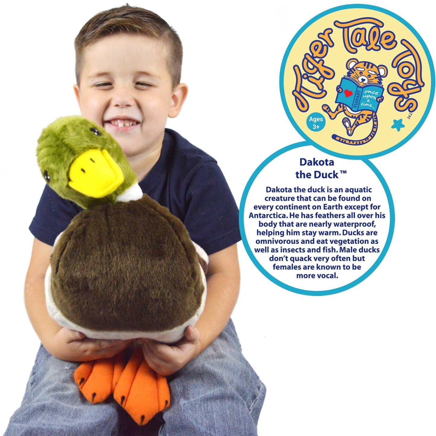 Dakota the Duck 13" Plush — Aquatic Western Farm Friend