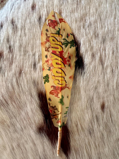 Giddy Up Vintage Cowgirl Hat Feather