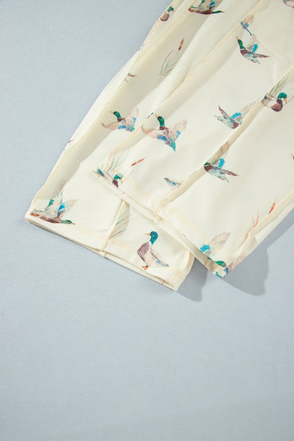 Mallard Duck Short Sleeve Top & Pants Set