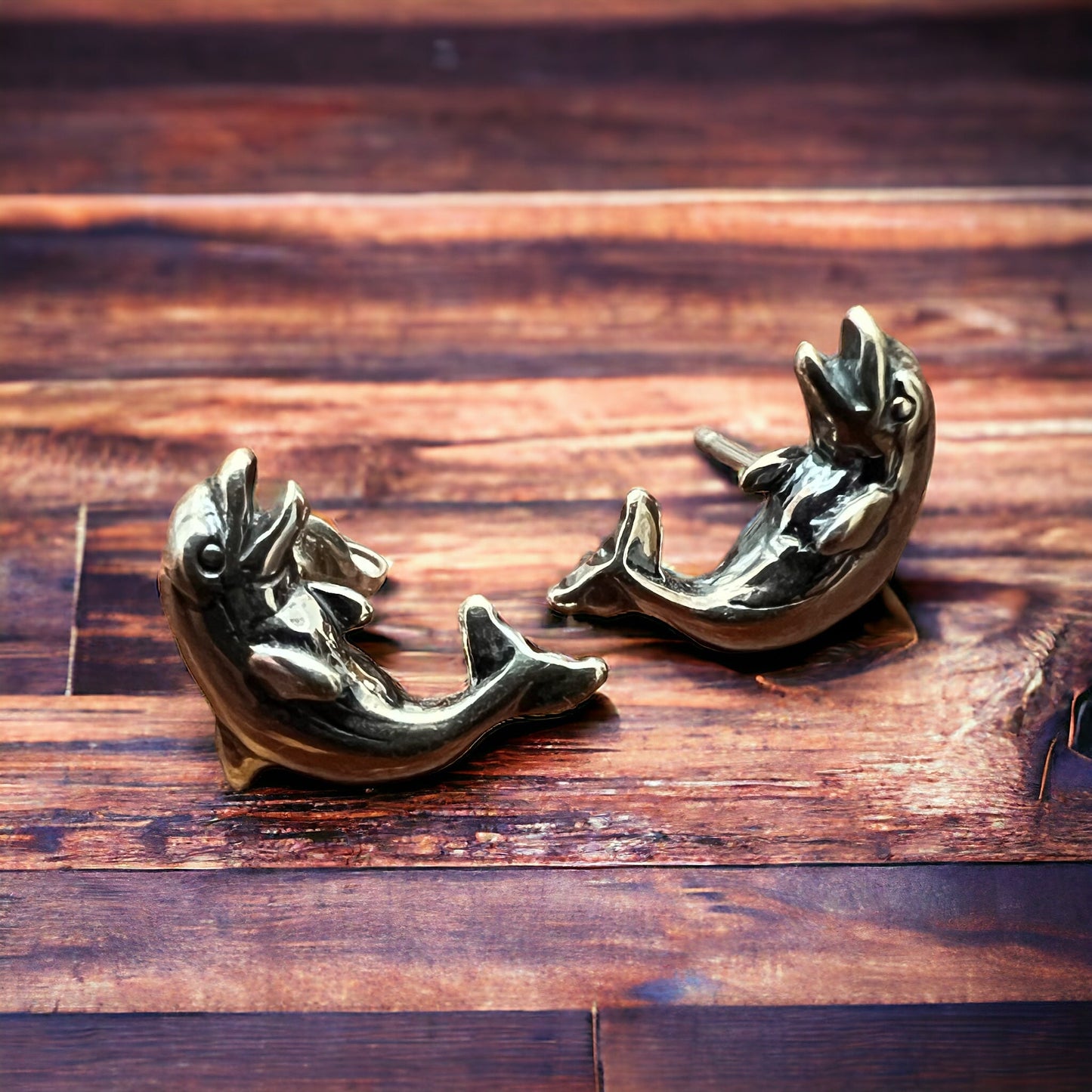 Sterling Silver Dolphin Post Earrings — Playful Coastal Western