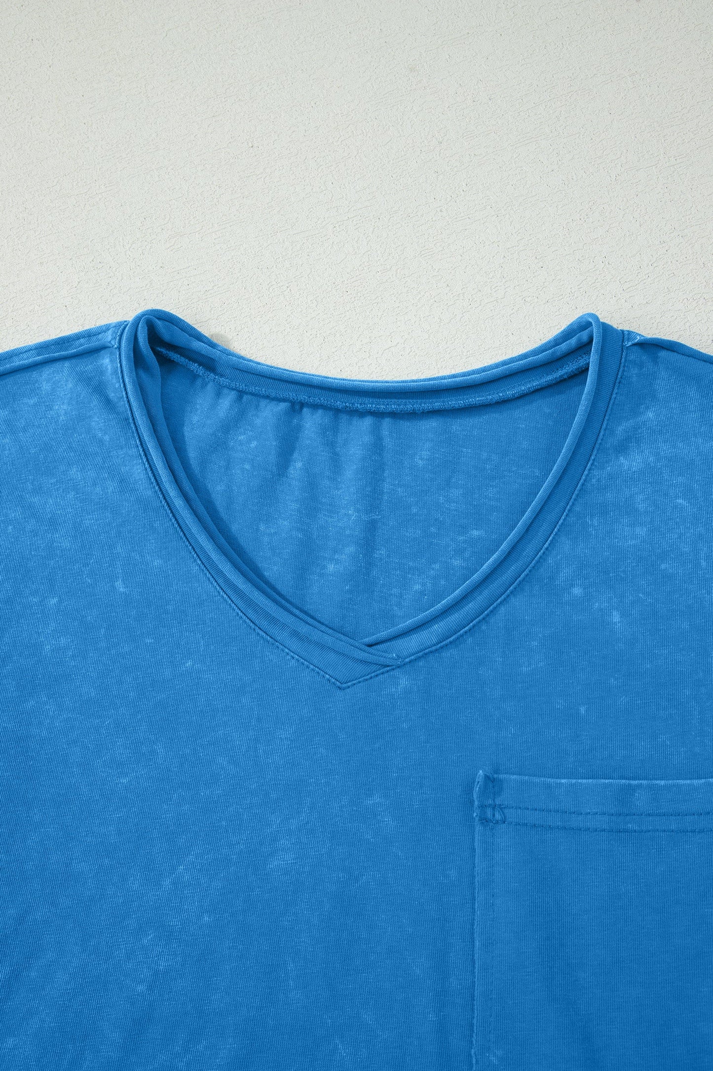Solid Mineral Wash Short Sleeve V-Neck T-Shirt