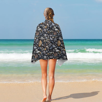 Dark River Stone Beach Towel